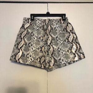 Cute snake print shorts